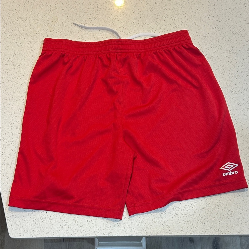 Umbro Boys Red Athletic Shorts • never worn